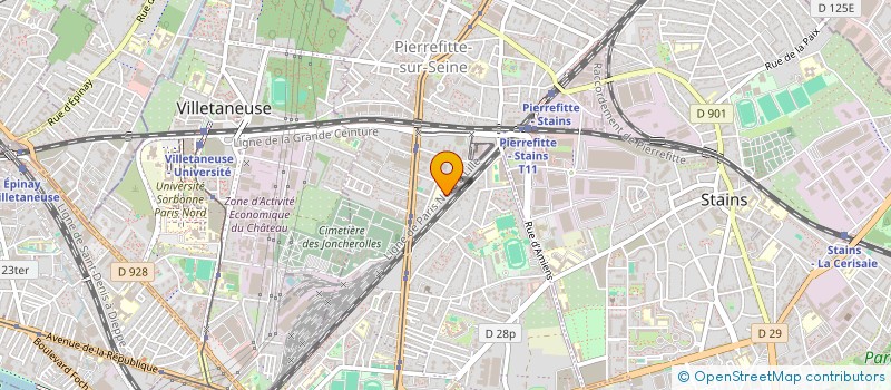 localisation de l'entreprise GARAGE BAR CONCEPT 93 à PIERREFITTE-SUR-SEINE