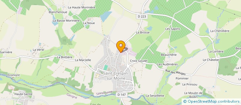 localisation de l'entreprise GARAGE BARDIN à SEVREMOINE