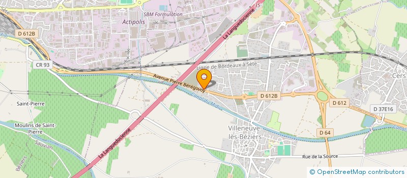 localisation de l'entreprise GARAGE BARRE à VILLENEUVE-LES-BEZIERS