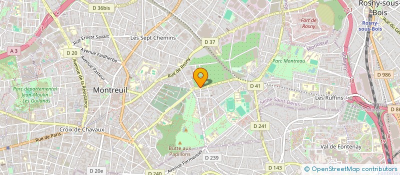 localisation de l'entreprise GARAGE BASTOS à MONTREUIL