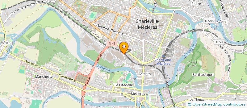 localisation de l'entreprise GARAGE BAUDOIN  CHARLEVILLE-MEZIERES