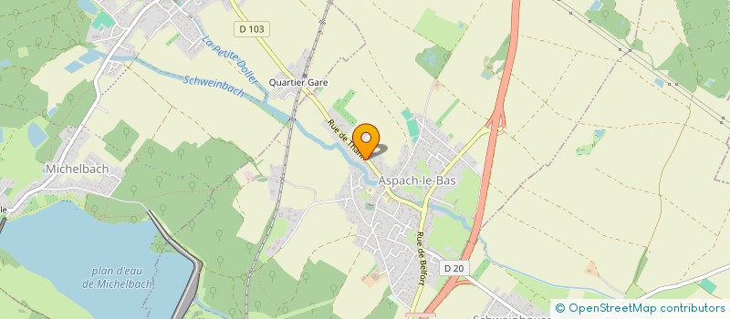 localisation de l'entreprise GARAGE BAUER  ASPACH-MICHELBACH