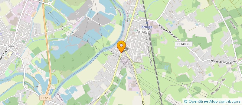 localisation de l'entreprise GARAGE BEAUCLAIR  ARNAGE