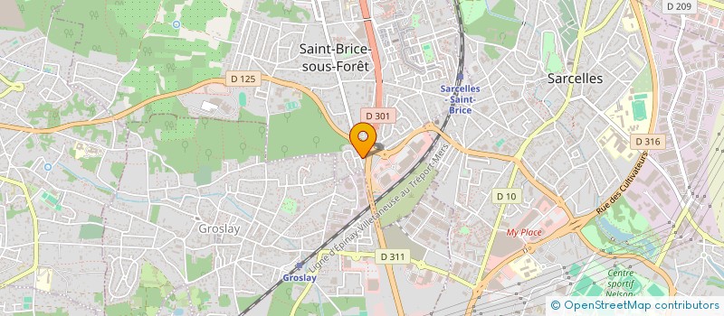 localisation de l'entreprise GARAGE BEL AIR à SAINT-BRICE-SOUS-FORET