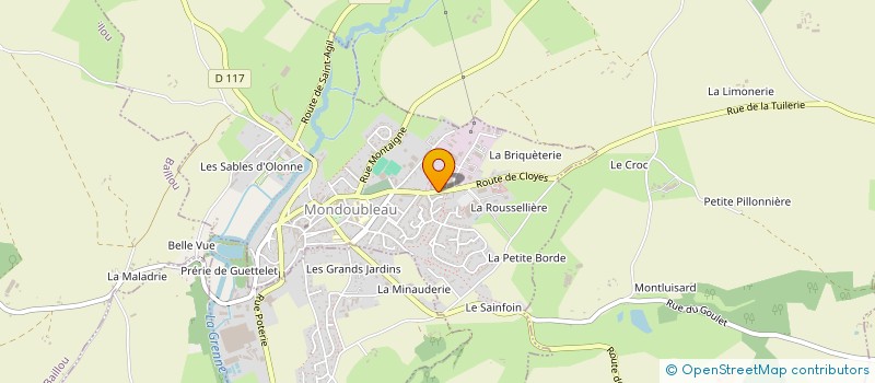 localisation de l'entreprise GARAGE BELLANGER à MONDOUBLEAU