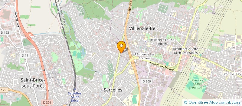 localisation de l'entreprise GARAGE BELLEVUE à SARCELLES