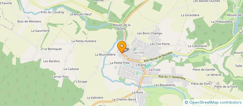 localisation de l'entreprise GARAGE BENARD à ORBIGNY