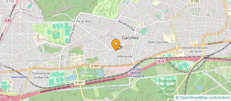 localisation de l'entreprise GARAGE BERGSON à GARCHES