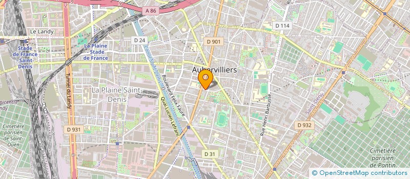 localisation de l'entreprise GARAGE BERNARD  AUBERVILLIERS