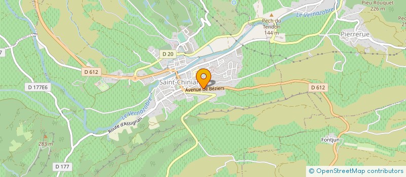 localisation de l'entreprise GARAGE BERNARD ET FILS  SAINT-CHINIAN