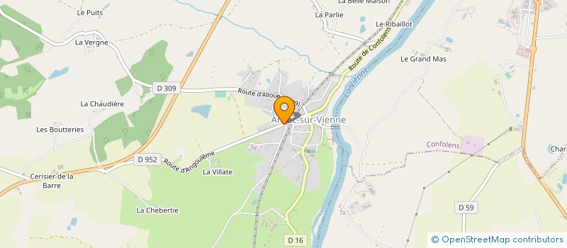 localisation de l'entreprise GARAGE BERNARD JARDINIER SARL à ANSAC-SUR-VIENNE