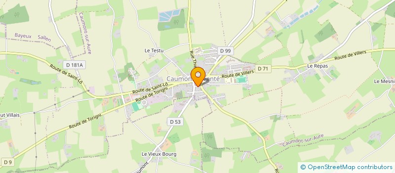 localisation de l'entreprise GARAGE BERNARD MARIE EURL à CAUMONT-SUR-AURE
