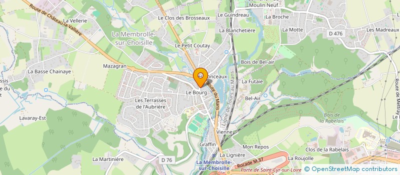 localisation de l'entreprise GARAGE BERTHAULT AUTOMOBILES  LA MEMBROLLE-SUR-CHOISILLE