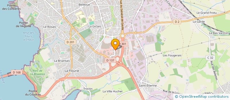 localisation de l'entreprise GARAGE BERTIN à SAINT-MALO