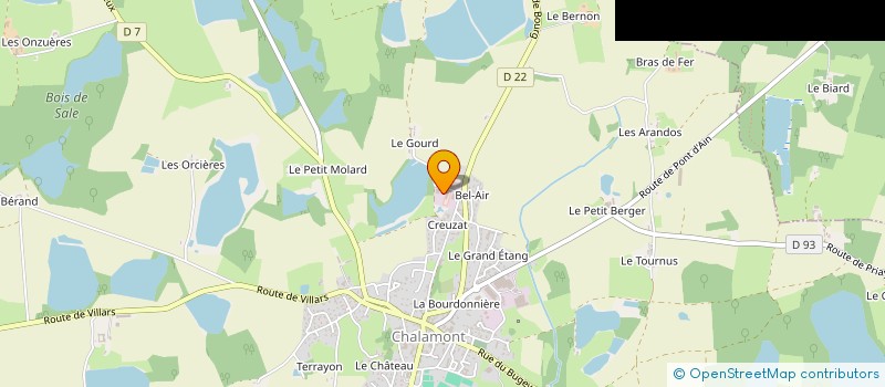 localisation de l'entreprise GARAGE BERTRAND à CHALAMONT