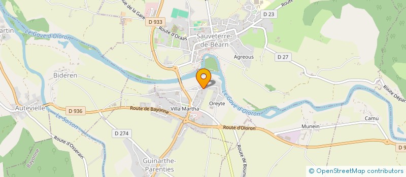 localisation de l'entreprise GARAGE BIDEGAIN  SAUVETERRE-DE-BEARN