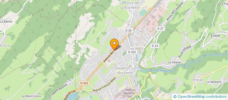 localisation de l'entreprise GARAGE BLANCHIN SARL à VALGELON-LA ROCHETTE
