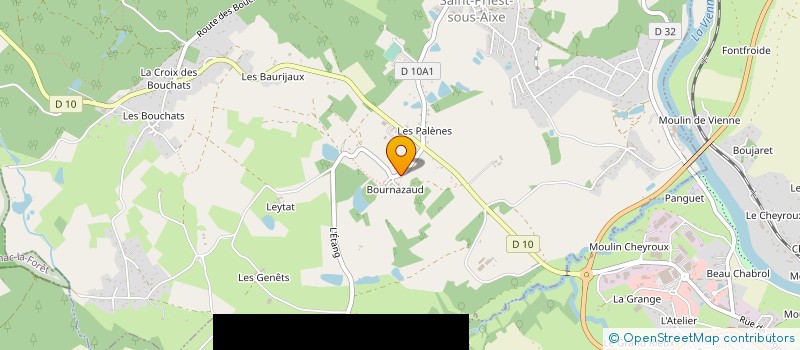 localisation de l'entreprise GARAGE BOISSIERE ET ASSOCIES à SAINT-PRIEST-SOUS-AIXE