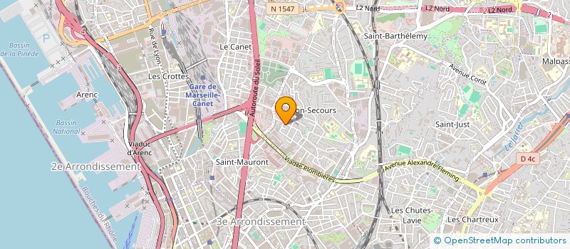 localisation de l'entreprise GARAGE BON SECOURS  MARSEILLE