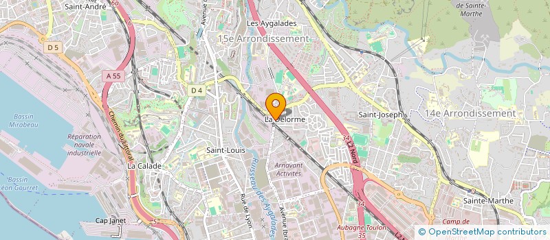localisation de l'entreprise GARAGE BONNE ROUTE à MARSEILLE 15EME