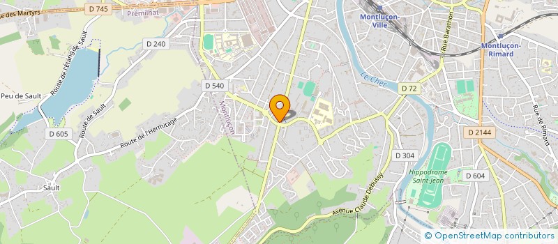 localisation de l'entreprise GARAGE BONNEFOY à MONTLUCON