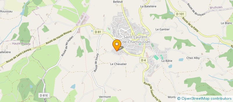 localisation de l'entreprise GARAGE BOUCHUT  SAINT-LAURENT-DE-CHAMOUSSET