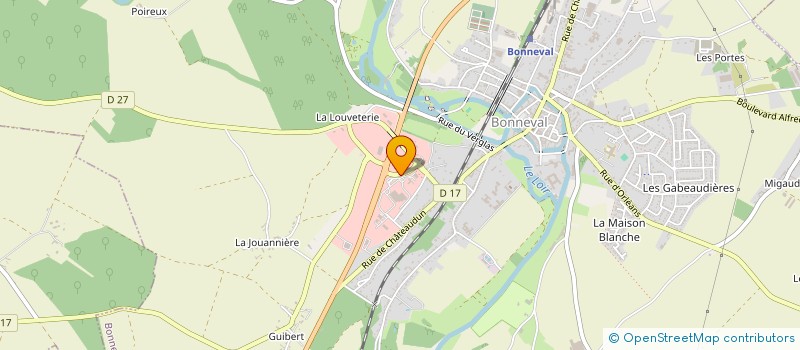 localisation de l'entreprise GARAGE BOUDET à BONNEVAL