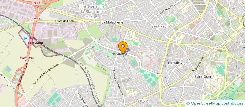 localisation de l'entreprise GARAGE BOULOT SA à CAEN
