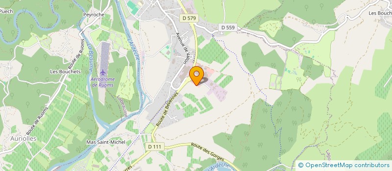 localisation de l'entreprise GARAGE BOUSCHON à RUOMS