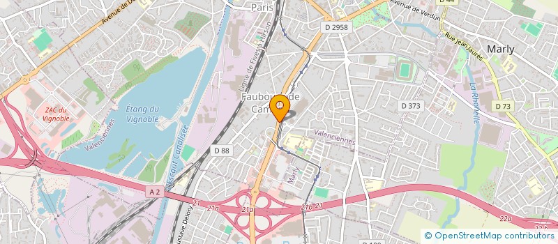 localisation de l'entreprise GARAGE BOUTELIER à VALENCIENNES