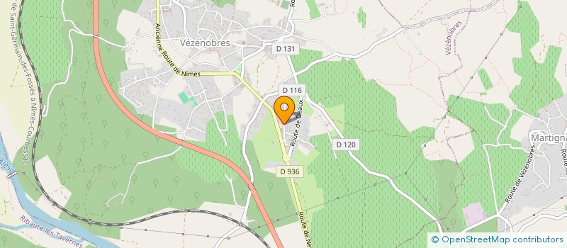 localisation de l'entreprise GARAGE BOUVIER à VEZENOBRES