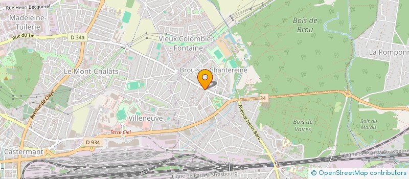 localisation de l'entreprise GARAGE BREUILLOIS  BROU-SUR-CHANTEREINE