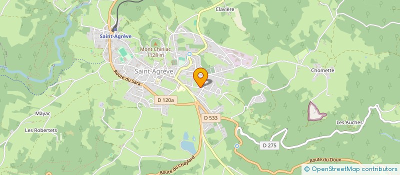 localisation de l'entreprise GARAGE BRUAS ROMAIN  SAINT-AGREVE