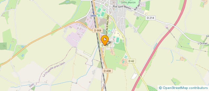 localisation de l'entreprise GARAGE BRUCHET à SEES