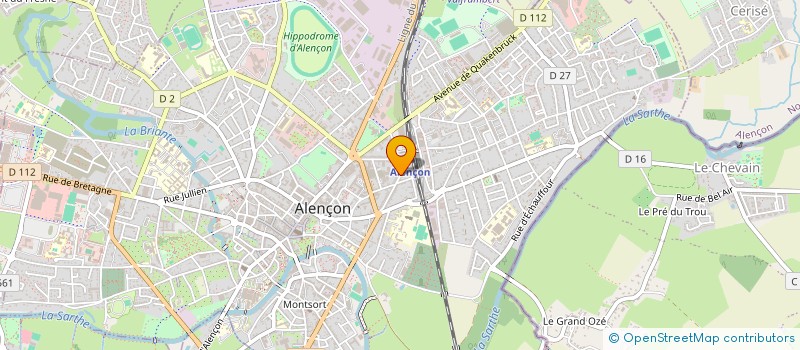 localisation de l'entreprise GARAGE BRUNET à ALENCON