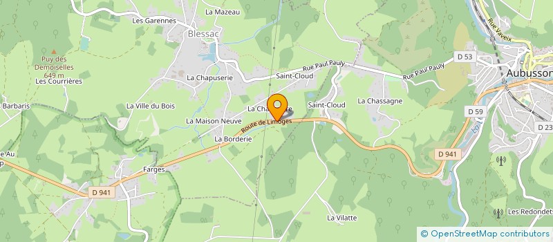 localisation de l'entreprise GARAGE BUJON à BLESSAC
