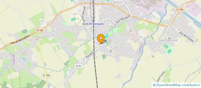 localisation de l'entreprise GARAGE BURET à ISBERGUES