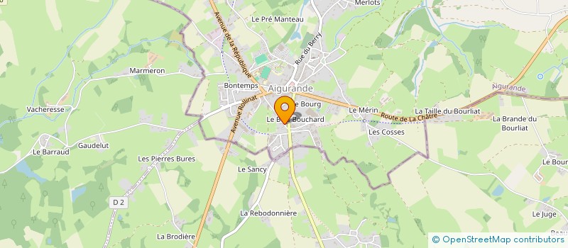 localisation de l'entreprise GARAGE BUVAT à AIGURANDE