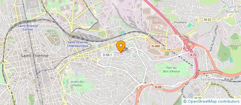 localisation de l'entreprise GARAGE BY BV  SAINT-ETIENNE