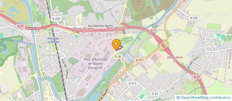 localisation de l'entreprise GARAGE C G A à DOUAI