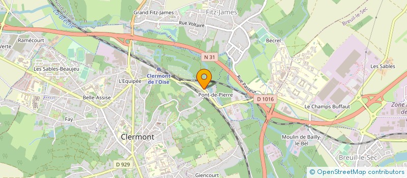 localisation de l'entreprise GARAGE CARLIER  CLERMONT