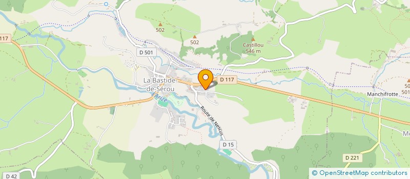 localisation de l'entreprise GARAGE CARRERE à LA BASTIDE-DE-SEROU