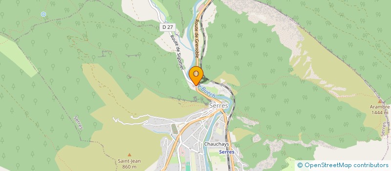 localisation de l'entreprise GARAGE CARROSSERIE MECANIQUE DU PONT  SERRES