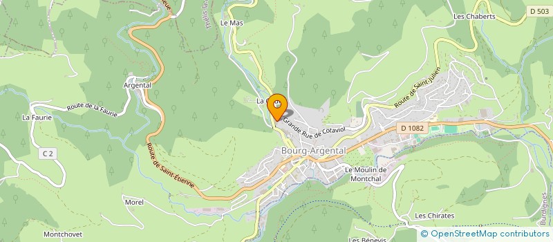 localisation de l'entreprise GARAGE CARROT MEYRIEUX  BOURG-ARGENTAL