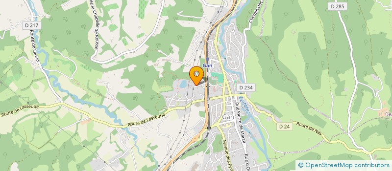 localisation de l'entreprise GARAGE CASSIEDE  GAN