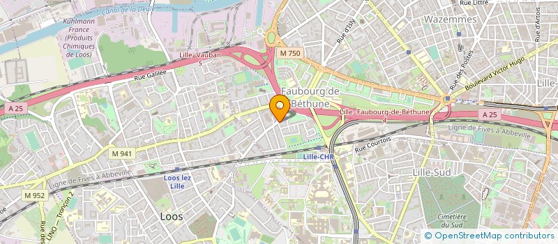 localisation de l'entreprise GARAGE CATTEAU PAUWELS à LILLE