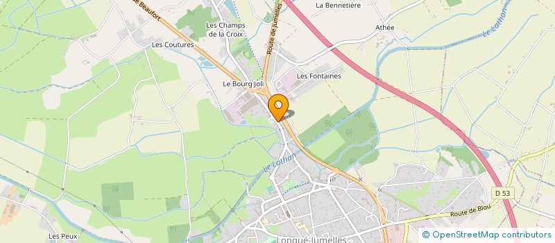 localisation de l'entreprise GARAGE CAUVEAU à LONGUE-JUMELLES