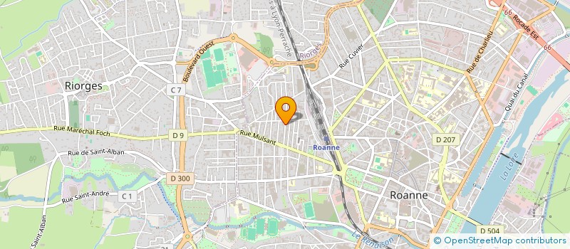 localisation de l'entreprise GARAGE CHAIZE DOMONIQUE à ROANNE