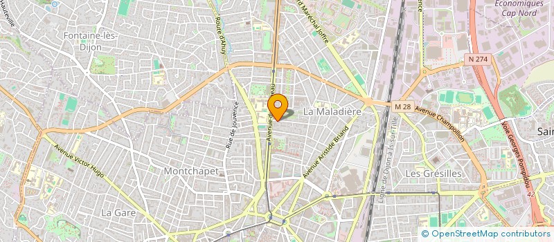 localisation de l'entreprise GARAGE CHANZY  DIJON