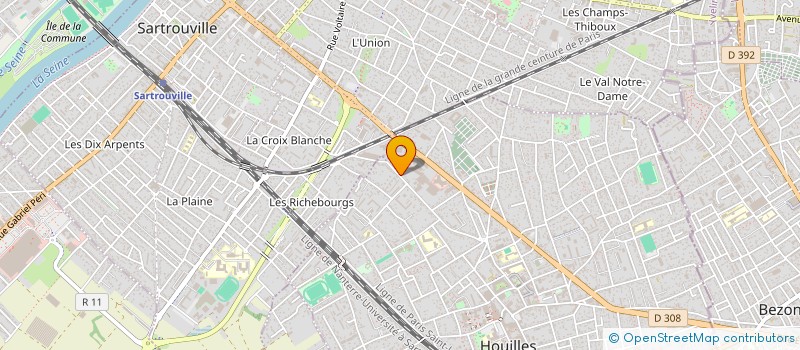 localisation de l'entreprise GARAGE CHANZY  HOUILLES